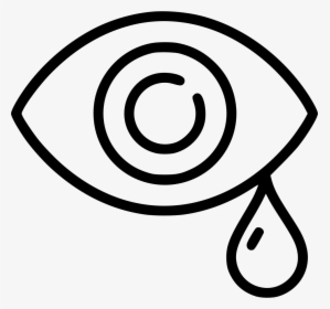 Eye Tears Pain Sadness Drops - Line Art, HD Png Download, Transparent PNG