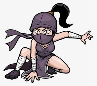 Ninja Girls Drawing - Ninja Girl Clipart, HD Png Download, Transparent PNG