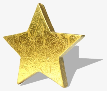 3d Gold Star Png Hd - Gold Star Transparent Background, Png Download, Transparent PNG