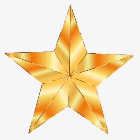 Golden Star Clip Arts - Golden Star, HD Png Download, Transparent PNG