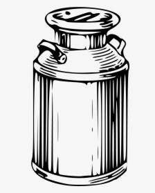 Milk Can Clip Arts - Milk Can Black And White, HD Png Download, Transparent PNG