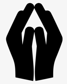 Pray Hand Church Cross Religion Religious Help Svg - Prayer Religion Icon Png, Transparent Png, Transparent PNG