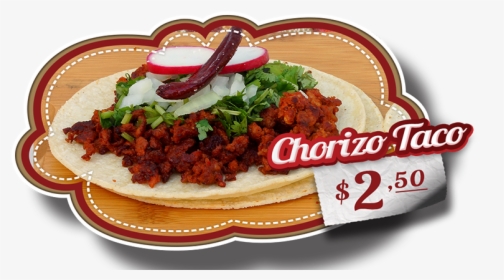 Tacos De Chorizo Png, Transparent Png, Transparent PNG