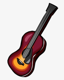 Official Club Penguin Online Wiki - Sunburst Guitar Red Blue, HD Png Download, Transparent PNG