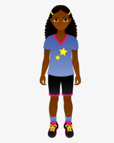 Collection Of Little - African American Girl Clipart, HD Png Download, Transparent PNG