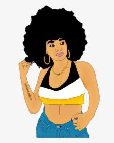 #afrohair #afro #negra #cartoon #edition504 #morena - Morena Con Afro Png, Transparent Png, Transparent PNG