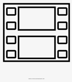 Film Strip Coloring Page - Tira De Pelicula Para Colorear, HD Png Download, Transparent PNG