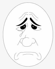 Sad Face Stock Photo A Sad Face Clipart - Sad Face Free Cliparts Black And White, HD Png Download, Transparent PNG