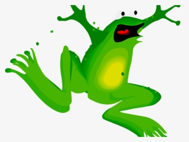 Transparent Diving Clipart - Cartoon Jumping Frog Clipart, HD Png Download, Transparent PNG