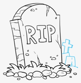 How To Draw Tombstone - Easy To Draw Tombstone, HD Png Download, Transparent PNG