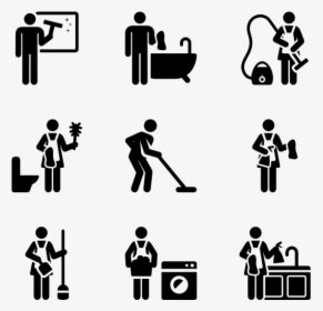 House Cleaning Pictograms - Clean My Room Icon, HD Png Download, Transparent PNG
