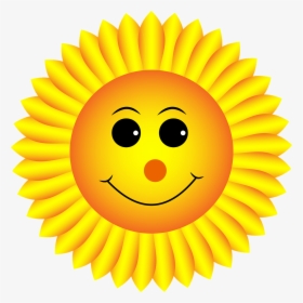 Smiley Sunflower, HD Png Download, Transparent PNG