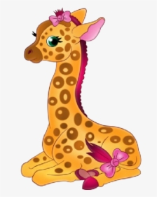 Giraffe Clipart Etsy Free - Baby Girl Giraffe Clip Art, HD Png Download, Transparent PNG