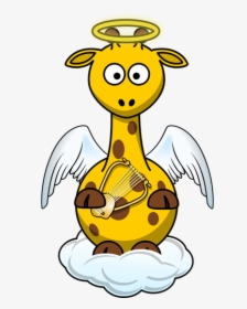 Angel Giraffe Vector Drawing - Cartoon Giraffe Clipart, HD Png Download, Transparent PNG