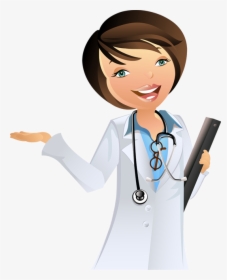 Doctor, Calgary Walk Medical Clinic Family Physicians - Female Doctor Cartoon Png, Transparent Png, Transparent PNG
