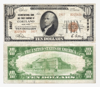 10 Dollar Png - Back Of 10 Dollar Bill, Transparent Png, Transparent PNG