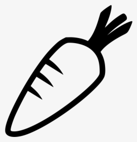 Carrot - Black And White Carrot Icon, HD Png Download, Transparent PNG