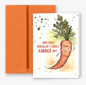 Carrot Card Watercolor - Greeting Card, HD Png Download, Transparent PNG