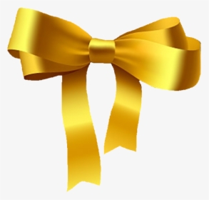 Bow - Gold Ribbon Png, Transparent Png, Transparent PNG