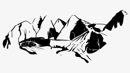 Mountain Clipart Black And White Png, Transparent Png, Transparent PNG