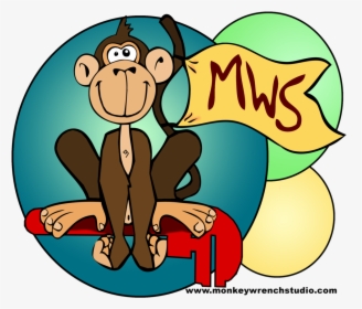 Monkey On Wrench - Cartoon, HD Png Download, Transparent PNG