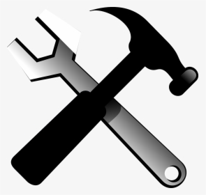 Tools Hammer Wrench - Hammer And Wrench Crossed, HD Png Download, Transparent PNG