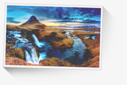 Clip Art Kirkjufell Waterfall - Iceland Wall Murals, HD Png Download, Transparent PNG