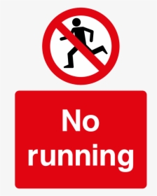 No Running Health And Safety Sign Transparent Image - Safety Signs At School, HD Png Download, Transparent PNG