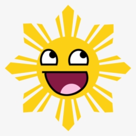 Philippines Yellow Text Smiley Smile Clip Art - Philippine Flag Sun Png, Transparent Png, Transparent PNG