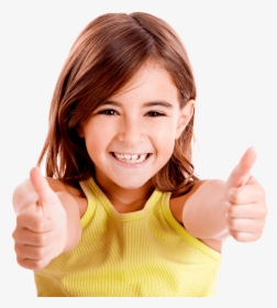 Happy Kid Png - Girl With Thumbs Up, Transparent Png, Transparent PNG