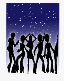 Crowd, Dancing, Disco, Party, Dance, Stars, Silhouette - 60 70 80 90 Music, HD Png Download, Transparent PNG