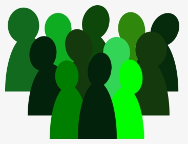 People Clipart Green - Silhouette Group People Cartoon, HD Png Download, Transparent PNG