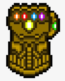 Bigger Infinity Gauntlet - Infinity Gauntlet Thanos Pixel Art, HD Png Download, Transparent PNG