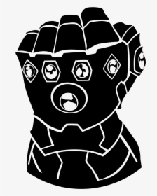 Infinity Gauntlet Black And White, HD Png Download, Transparent PNG