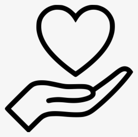 Hand Heart Comments - Hand And Heart Icon, HD Png Download, Transparent PNG