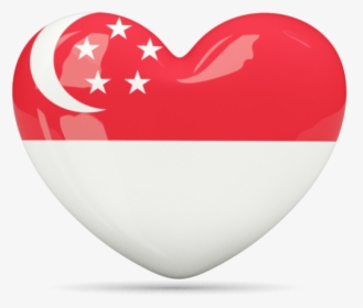 Download Flag Icon Of Singapore At Png Format - Singapore Flag Heart, Transparent Png, Transparent PNG