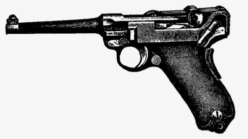 Gun Pistol Luger Digital Download - Gun Vintage Free Art, HD Png Download, Transparent PNG