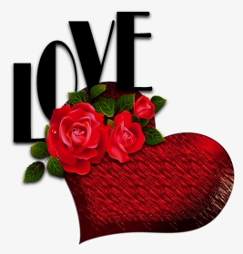 Heart Rose Png Image Background - Love Heart Rose Flowers, Transparent Png, Transparent PNG