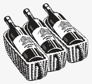 Bottle Wine Beer Distilled Beverage Bourbon Whiskey - Wine Bottle Draw Png, Transparent Png, Transparent PNG