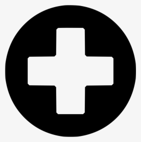 - Plus Sign Circle Png , Png Download - Medical Cross Black And White, Transparent Png, Transparent PNG