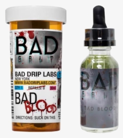 Bad Salt Bad Blood E-liquid - Glass Bottle, HD Png Download, Transparent PNG