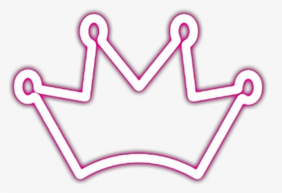 #crown #neon #princess #pink #freetoedit - Transparent Crown, HD Png Download, Transparent PNG