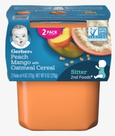 2nd Foods Peach Mango With Oatmeal Cereal - Gerber Baby Food Pumpkin, HD Png Download, Transparent PNG