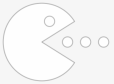 Collection Of Black - Pac Man Black And White, HD Png Download, Transparent PNG