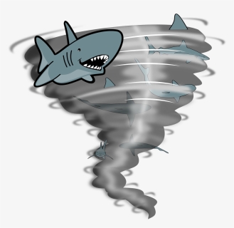Tornado, Sharks, Weather, Storm, Fish, Rain, Dangerous - Tornado Silhouette, HD Png Download, Transparent PNG