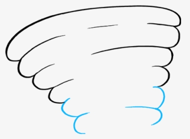 How To Draw Tornado - Draw A Tornado Step By Step, HD Png Download, Transparent PNG
