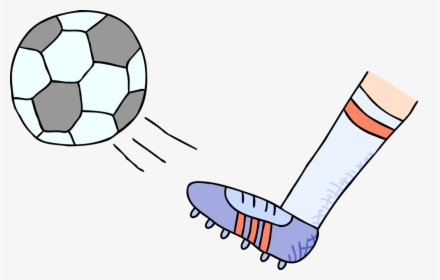 Feet Clipart Soccer - Kicking A Ball Foot Clipart, HD Png Download, Transparent PNG