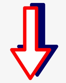 Down Arrow Clip Art Clipart - Red White And Blue Arrow, HD Png Download, Transparent PNG