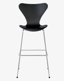 Series 7 Chair Arne Jacobsen Lacquered Black Bar Stool - Bar Stool, HD Png Download, Transparent PNG