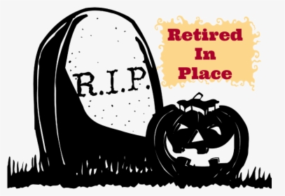 R - I - P - Retired In Place - Black Halloween Pumpkin Png, Transparent Png, Transparent PNG